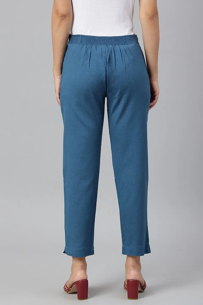 Buy AARMY FIT Women Slim fit Blended Printed Track pants - Blue
