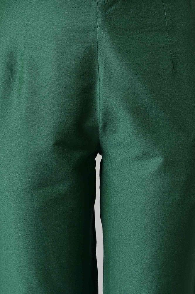 Tie-belt lyocell trousers - Khaki green - Ladies | H&M IN