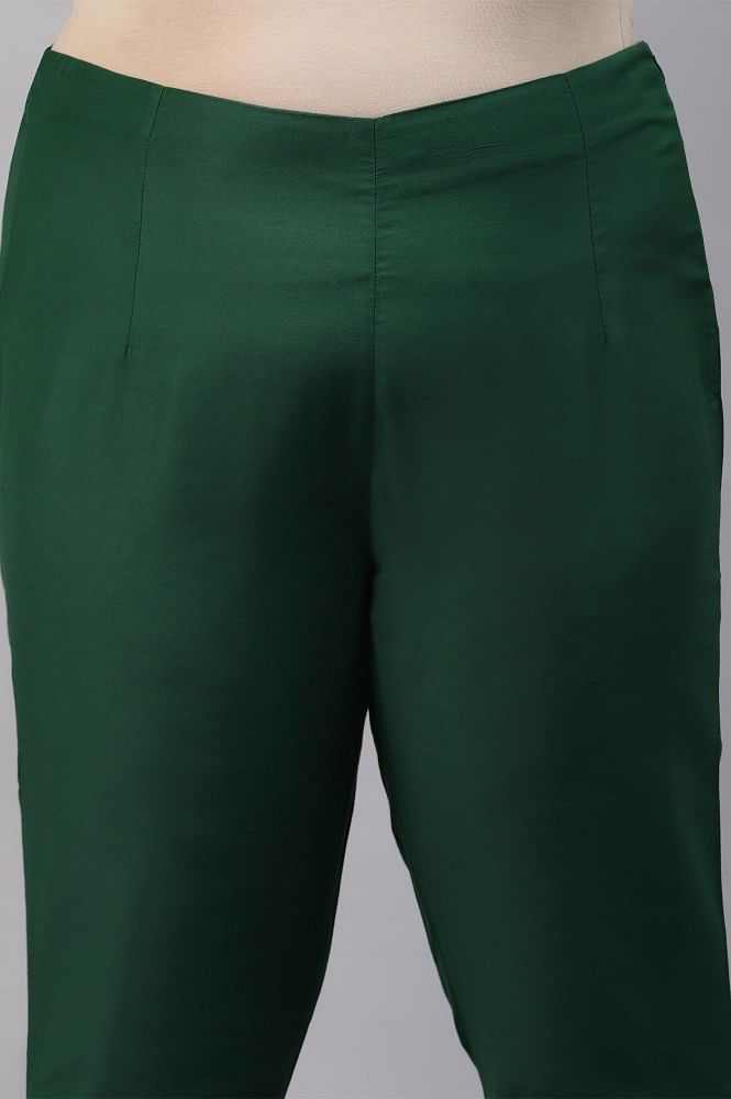 Buy Regular Fit Women Dark Green Trousers online  Looksgudin