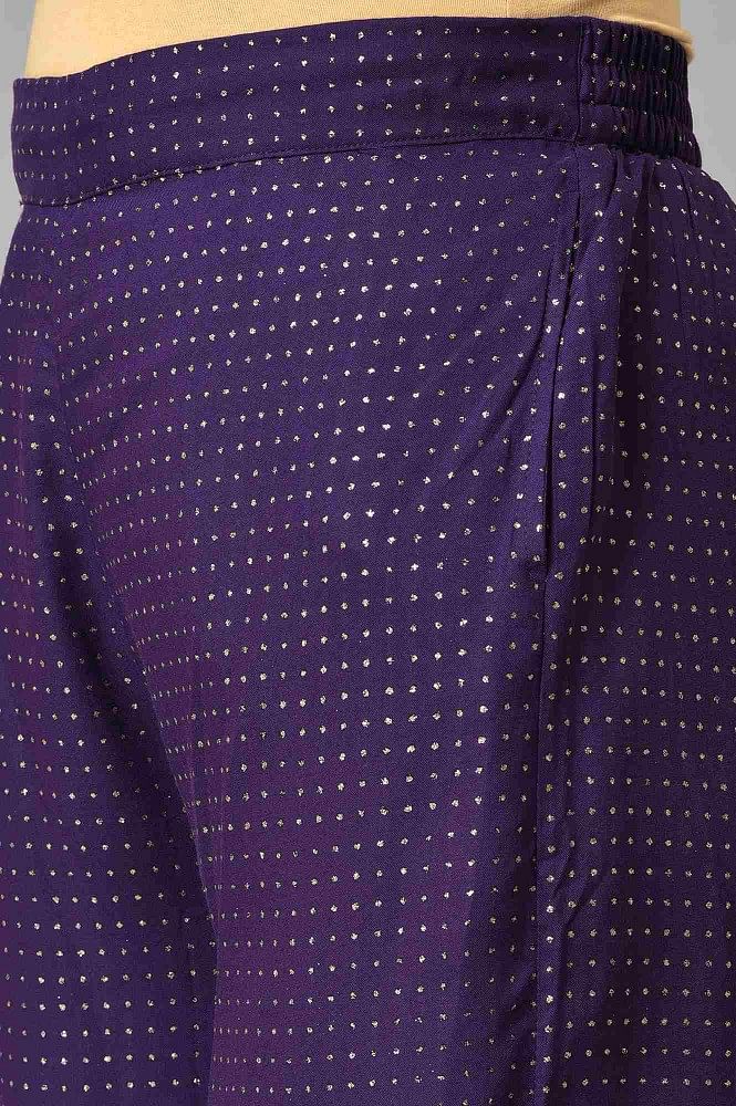 Buy Purple Japanese Satin Short Kurta With Red Parallel Pants And Dupatta  Online  W for Woman