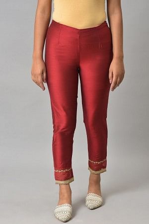 Buy Asian Indian Pakistani Embroidery Pants/ Cigarette Trousers/pure Cotton  Slim Fit Trousers/indian Pants for Women/pencil Style Trouser Pants Online  in India - Etsy