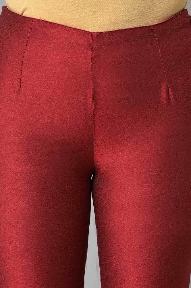 High-rise twill straight pants in red - Alexander Mc Queen | Mytheresa