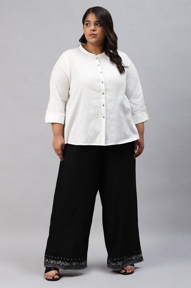 Marks & Spencer Women High-Rise Pure Cotton Parallel Trousers - Price  History