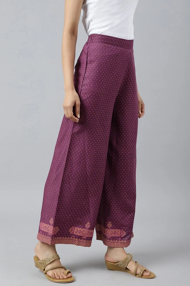 Buy Black Rayon Straight Parallel Pants Online - W for Woman