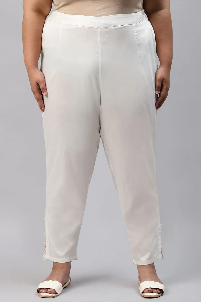 Solid Light Grey Plus Size Sweatpants (Women's) 