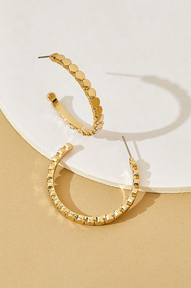 Buy Kista Stone Embellished Hoop Earrings Online | Aza Fashions