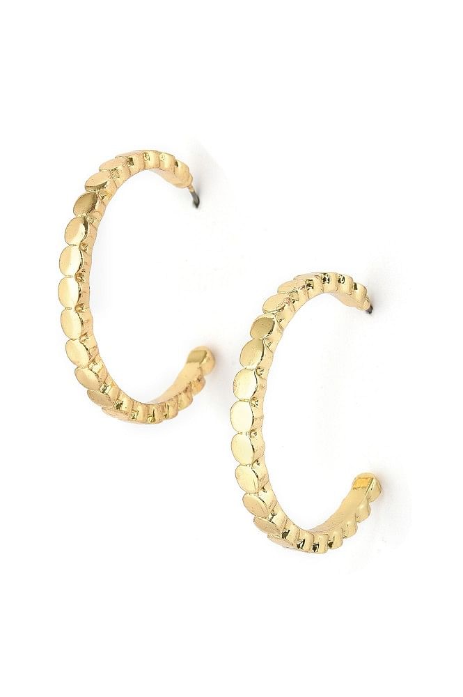 Buy Real Gold Plated Z Plain Chunky Hoop Earring Online  Accessorize India