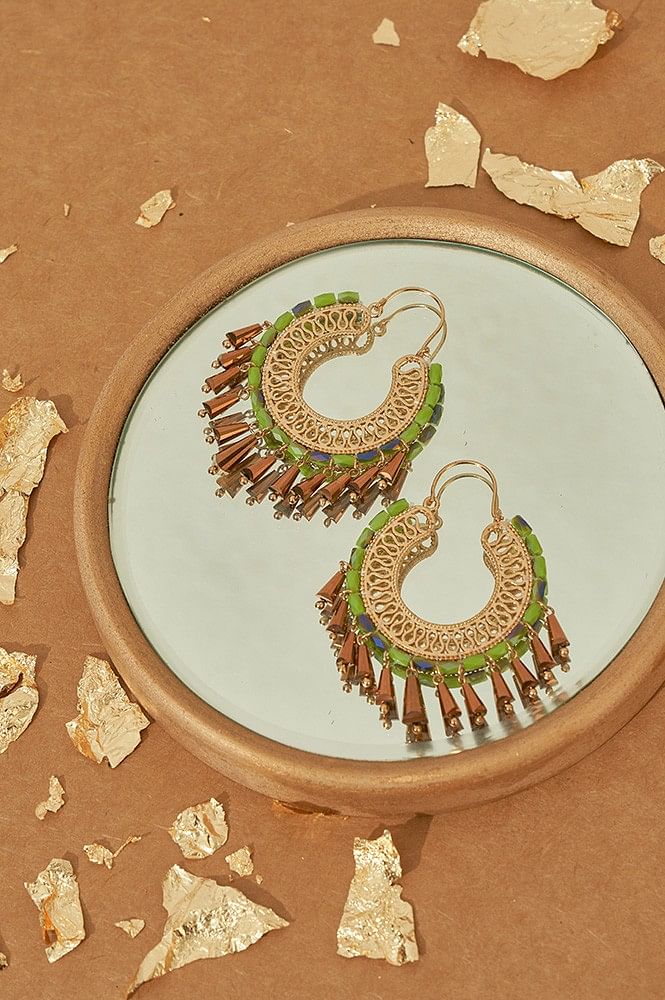 Shell Colorful Circle Wire Hoop Earrings , Jewellery, Earrings & Drops Free  Delivery India.