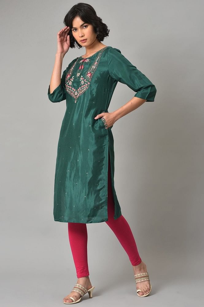 simple daily wear heavy rayon kurti designs -722389534 | Heenastyle