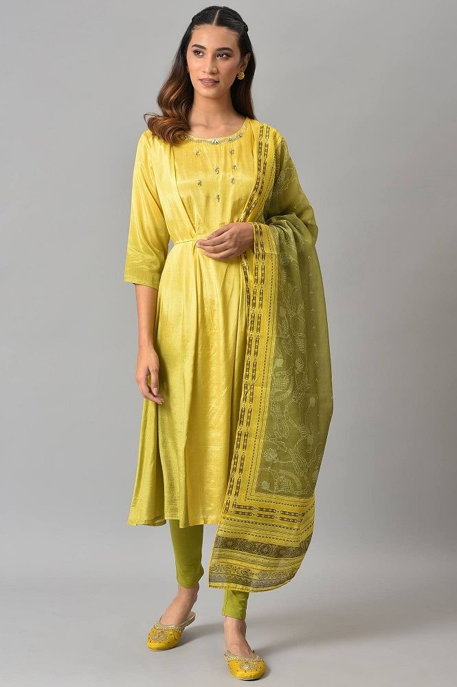 Buy Fuchsia Kurta Viscose Chiffon Round Gathered Anarkali Set For Women by  Ritu Kumar Online at Aza Fashions.