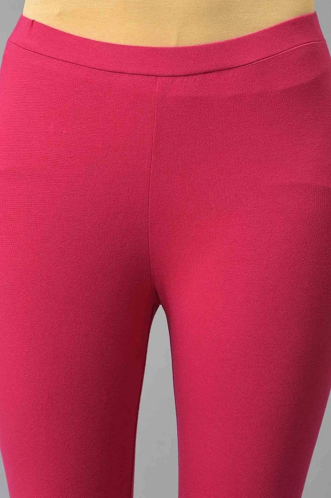 Pink 3/4 Yoga Pants For Women at Rs 1380