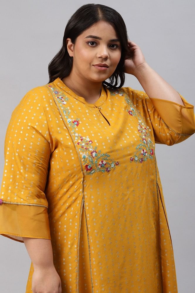 Mustard Yellow Color Warm Woolen Kurti for Women -SANMYWK001 –  www.soosi.co.in