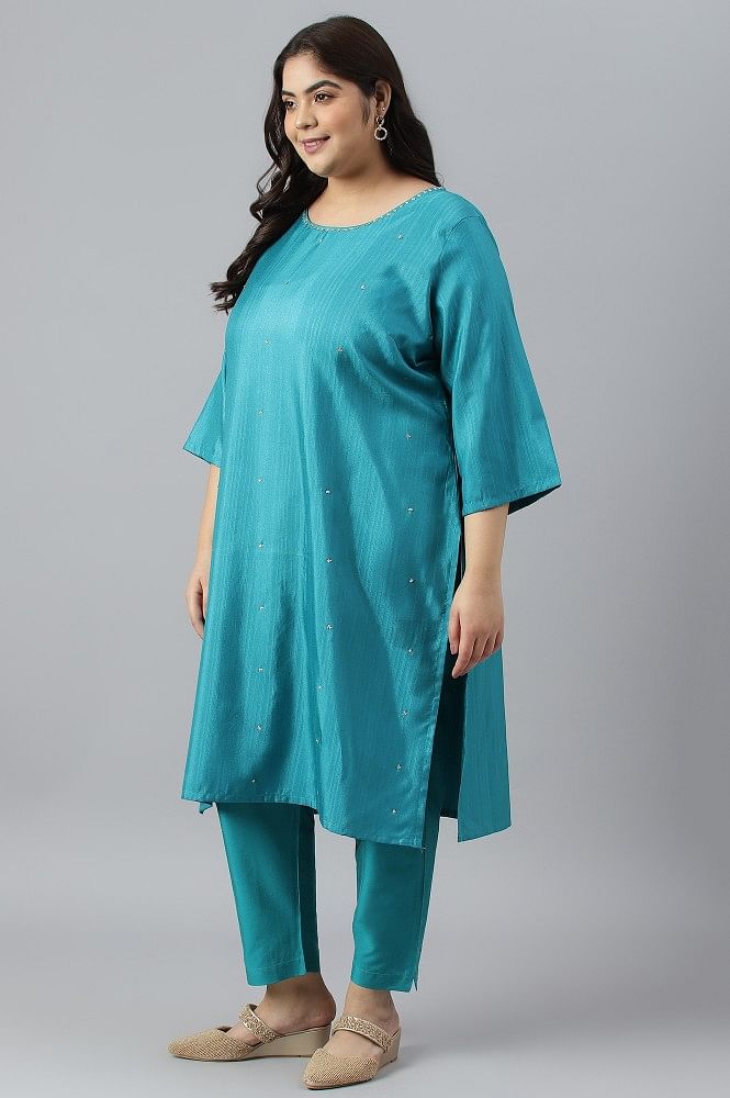 PPTOSS Women's Cotton Silk Floral Regular Kurta Set (VV-9371-GREEN-M_Green  : Amazon.in: Fashion