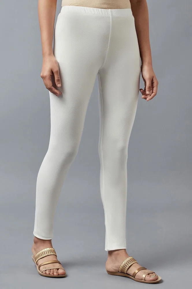 Off-White Solid Tights
