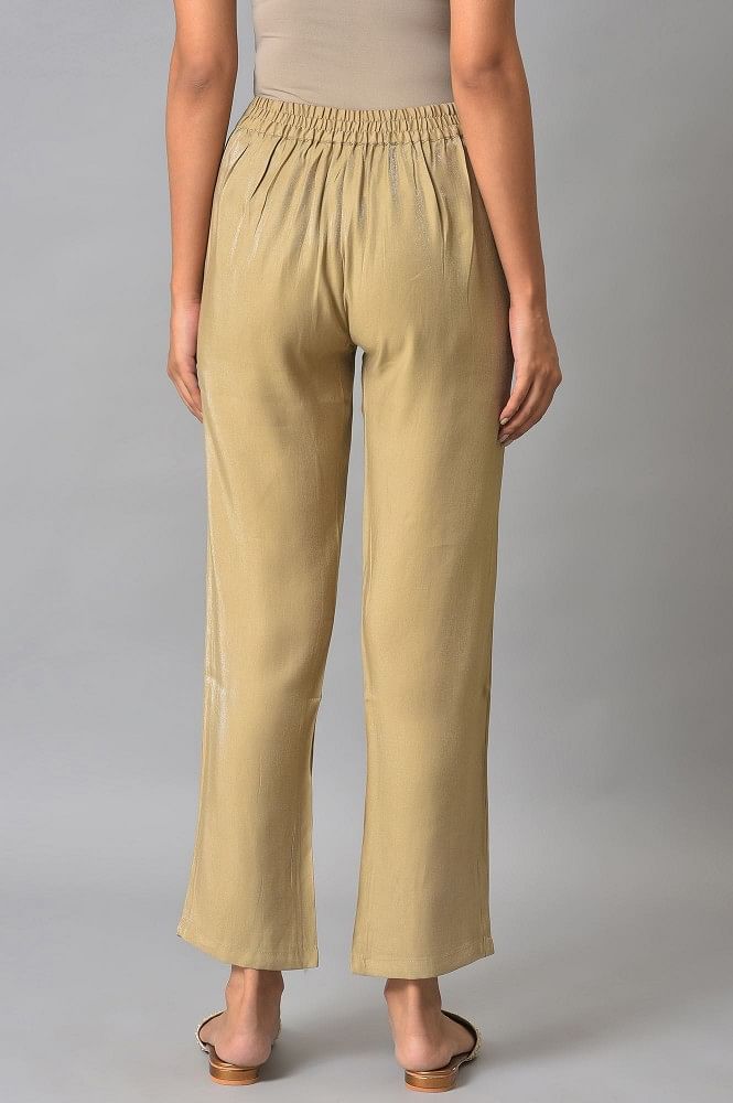 Shop Beige Jacquard Parallel Pants by RADKA at House of Designers – HOUSE  OF DESIGNERS