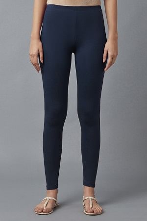 Navy Knitted Winter Tights