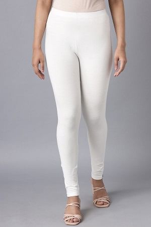 White Knitted Winter Tights