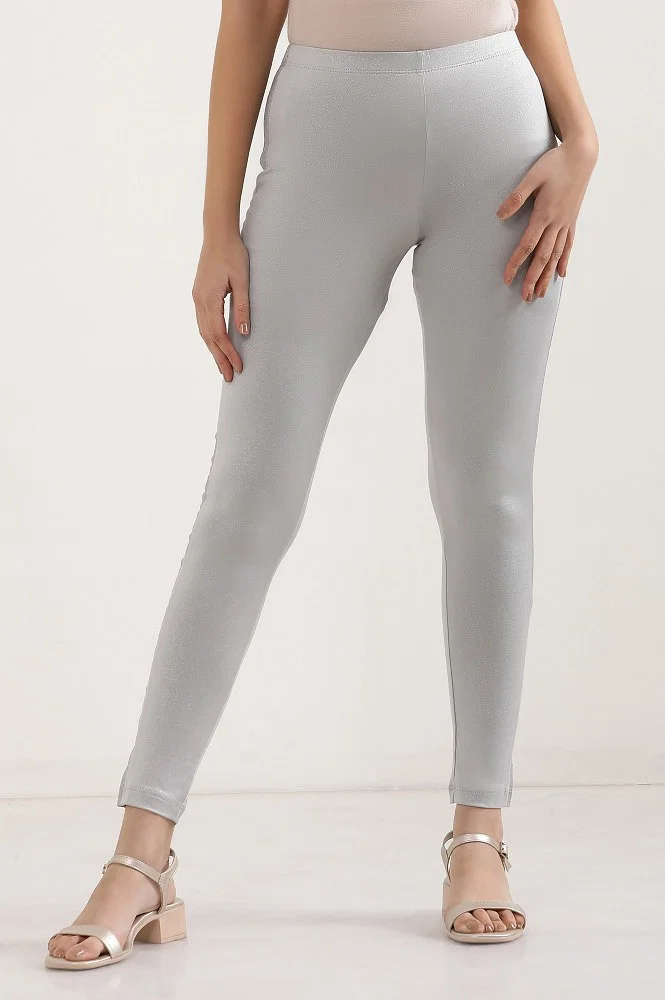 Echt Womens Leggings & Top Set Grey / Silver Polka Dot (s)
