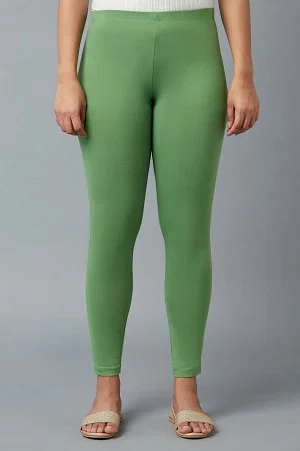 Buy Morrio Aqua Green Cotton Lycra Churidar Legging,2XL for Women at