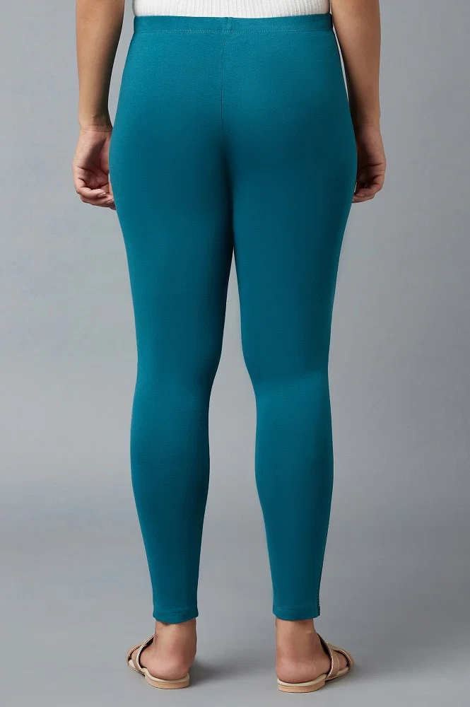 Buy Biba Turquoise Regular Fit Leggings for Women Online @ Tata CLiQ