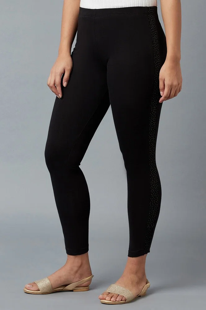 Black High Waist Ladies Pant Cotton Lycra, Casual Wear, Straight Fit at Rs  200/piece in New Delhi