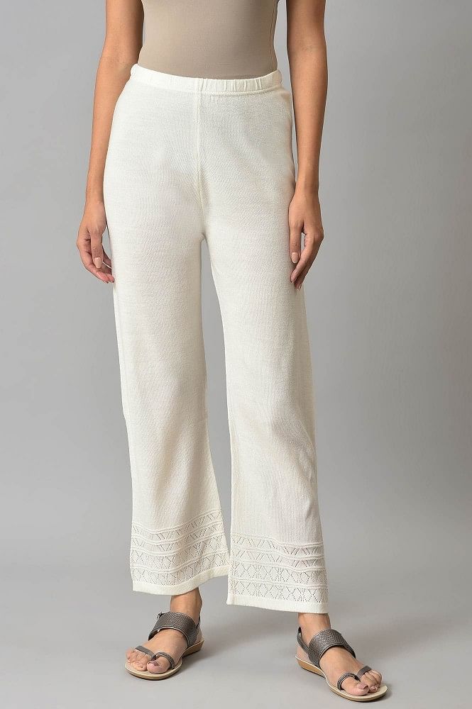 Buy Tabadtod Women's White Oversized Pleated Wide Leg Korean Pants (XS) at  Amazon.in