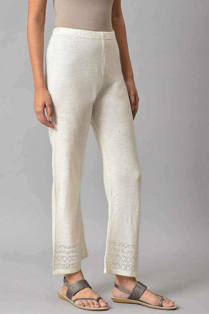 Buy Women Gray Woolen Wideleg Pantspants Skirthigh Waist Drape Online in  India  Etsy