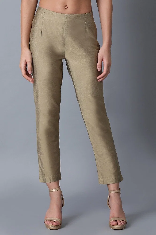 Buy W Golden Regular Fit Pants for Women Online @ Tata CLiQ