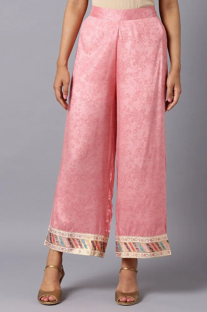 Buy Pink Straight Palazzo Online - Aurelia