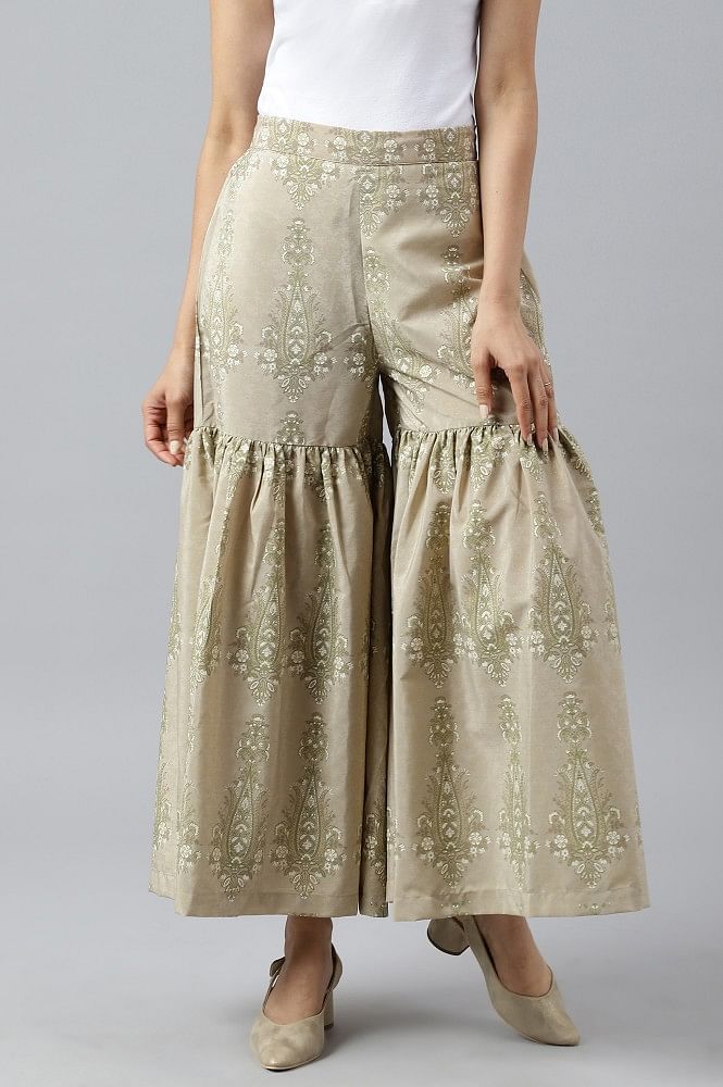 Buy W Womens Solid Embellished Sharara Pants | Shoppers Stop