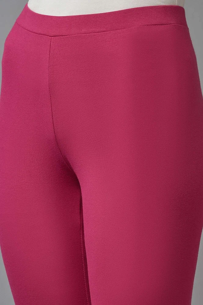 Buy Solid Cotton Leggings - Pink Online – Maybell Womens Fashion