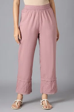 Buy Light Pink Pintuck Cotton Kurta Online - W for Woman