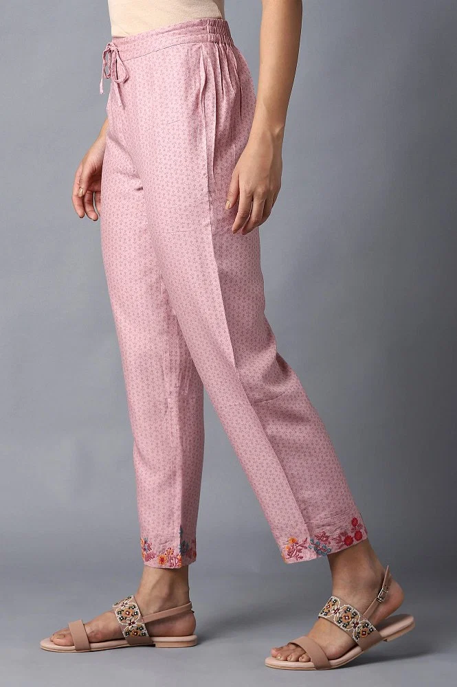 Nectar Pink Floral Printed Straight Pants