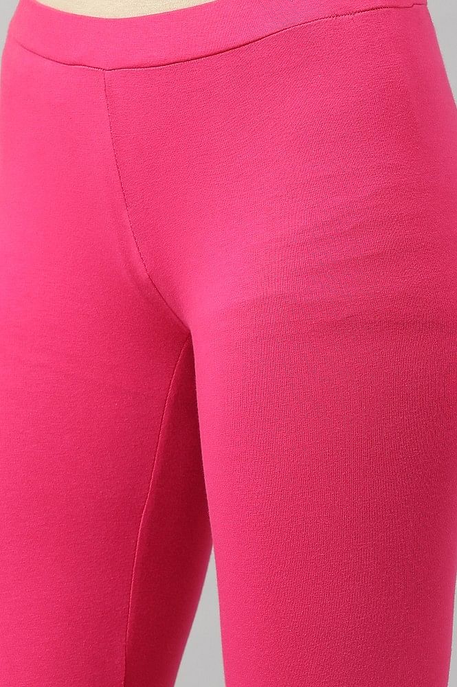 Dark Pink Color Women Cotton Stretchable Ankle Length Legging-LGA81 | Ankle  length leggings, Pink color, Comfortable leggings