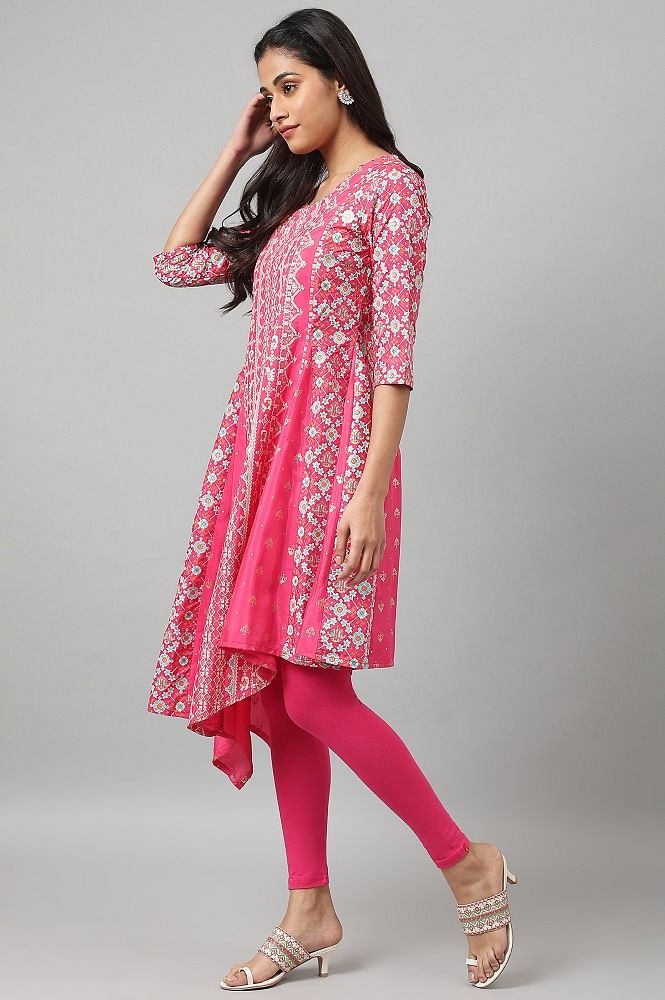 Buy Jaipur Kurti Pink Regular Fit Leggings for Women Online @ Tata CLiQ