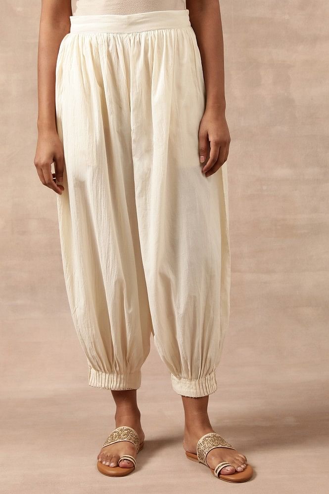 Silk Route Black Dhoti Salwar Tulip Pants Trousers made with Handloom  Cotton | eBay