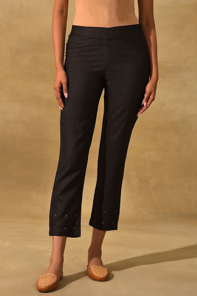 H&M+ Pull-on viscose trousers - Black - Ladies | H&M