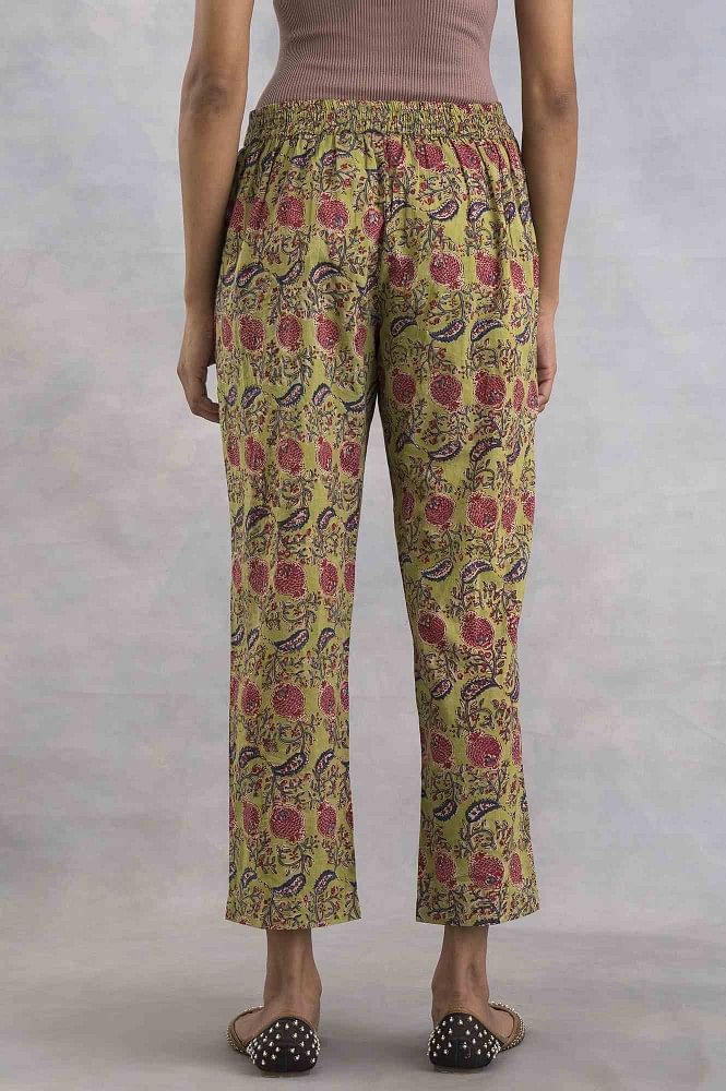 Buy Off-white Floral Printed Straight Pants Online - Shop for W