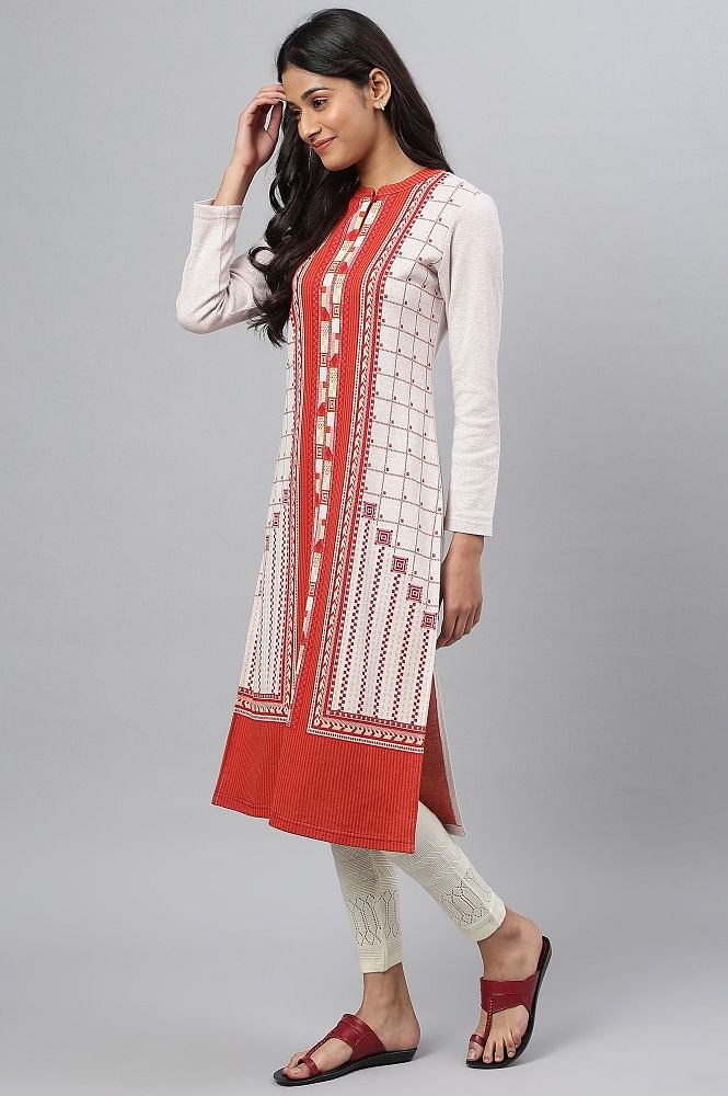 Buy Maroon & White Kurta Suit Sets for Women by YUFTA Online | Ajio.com