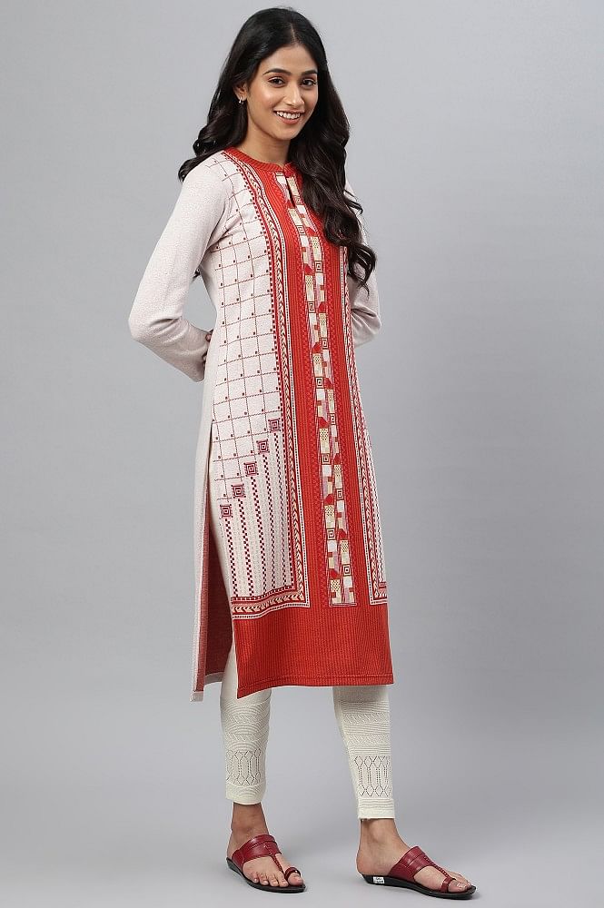 Buy Jaipur Kurti Maroon & White Cotton Printed Suit Set for Women Online @  Tata CLiQ