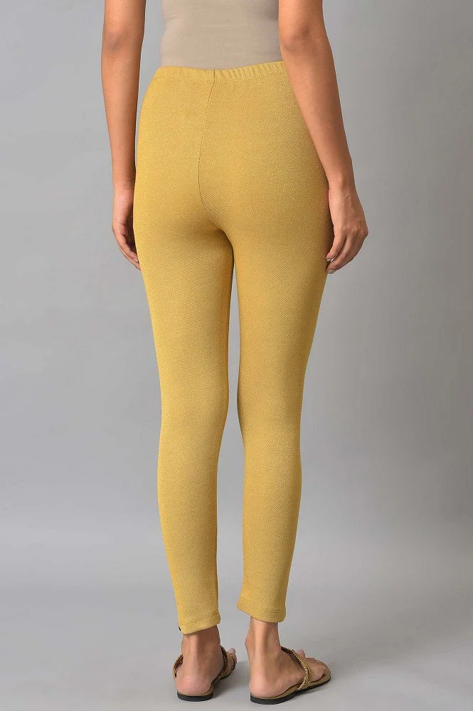 Buy Gold Patterned Winter Tights Online - Aurelia