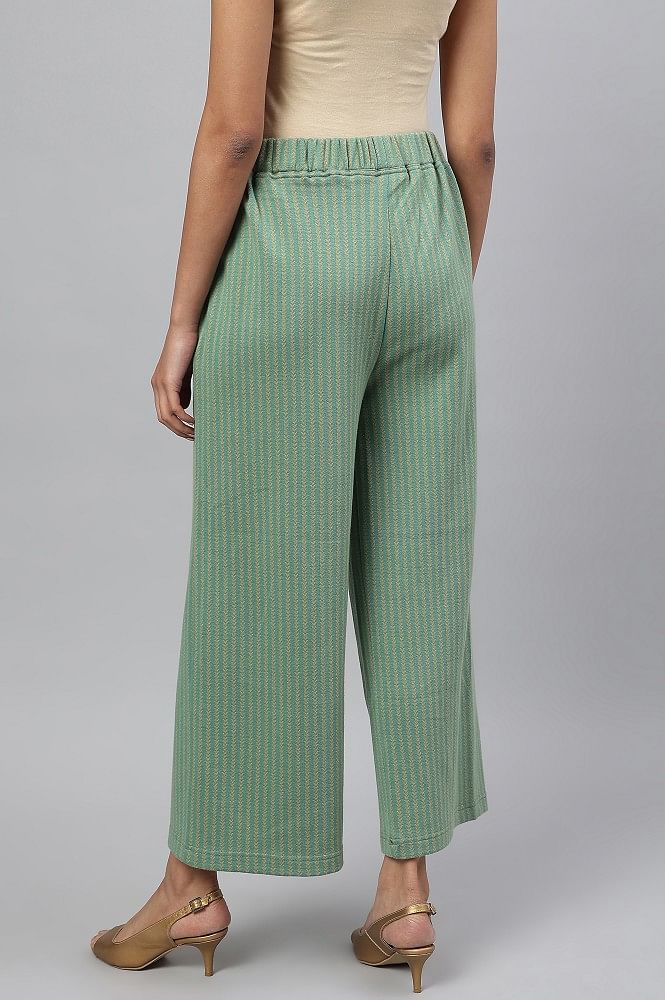 Buy Sea Green Trousers & Pants for Women by AUSK Online | Ajio.com