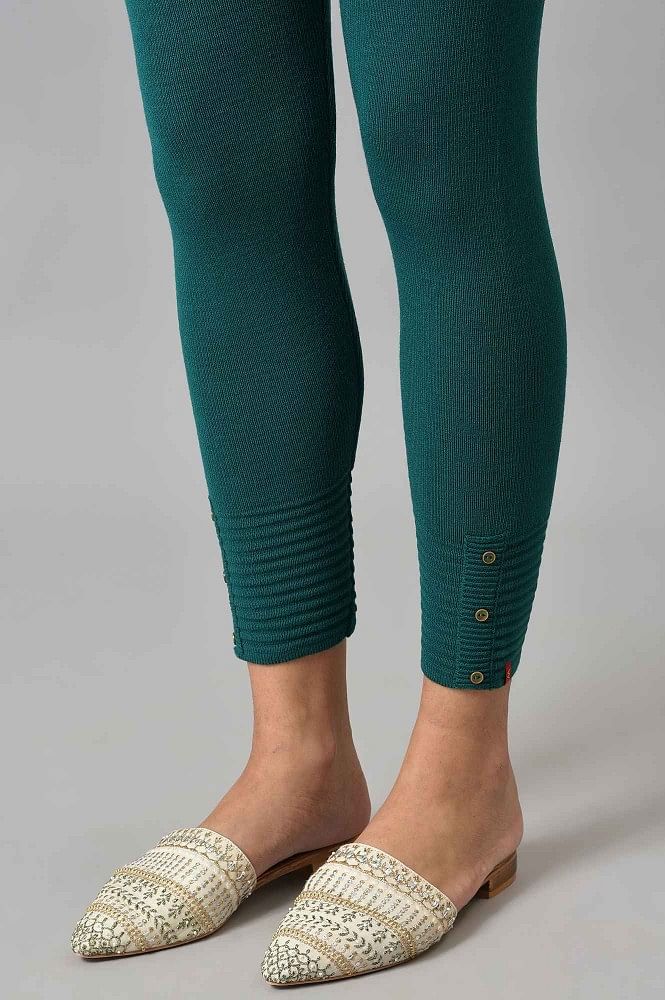 Be Fit Army Green Bubble (Jacquard) Braided Scrunch Butt Legging - Be Fit  Apparel