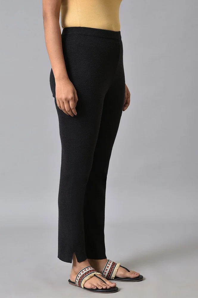 Prana Womens 12 Southport Pants Black Skinny Knit Recycled Nylon
