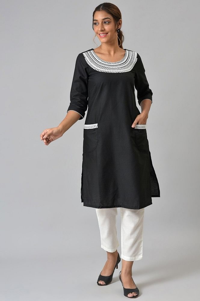 Buy Arihant Rai Sinha Black Silk Kurta Dhoti Pant Set Online  Aza Fashions