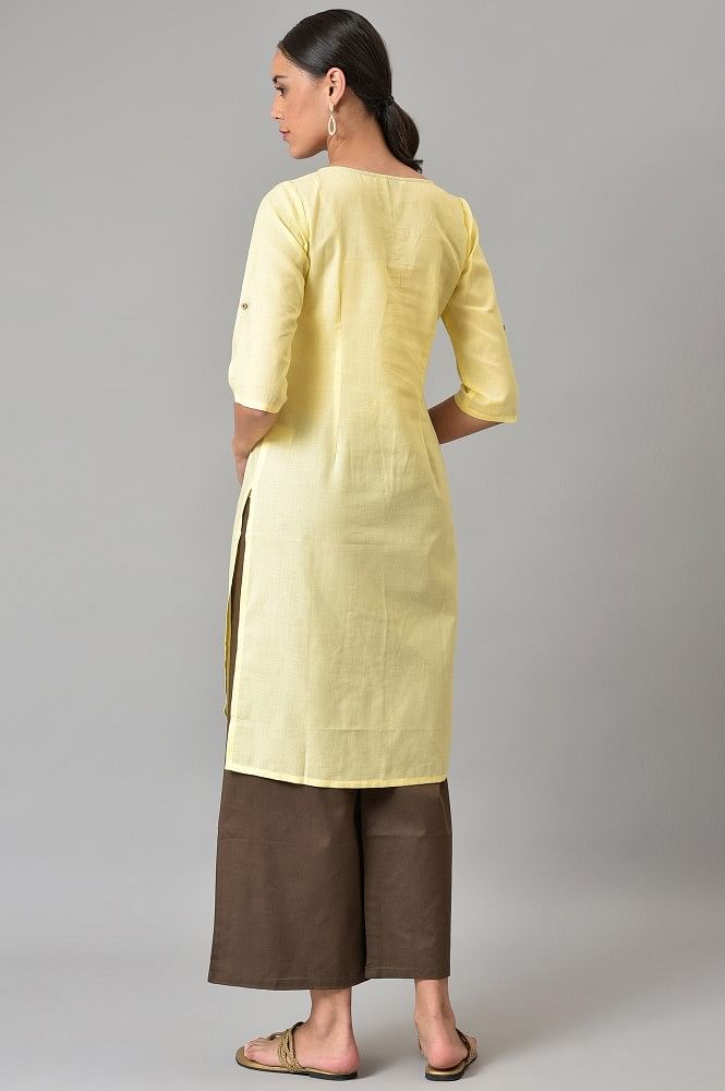 Yellow Kurti Palazzo Set, Size : M, XL, Occasion : Casual Wear, Wedding  Wear at Best Price in Jaipur