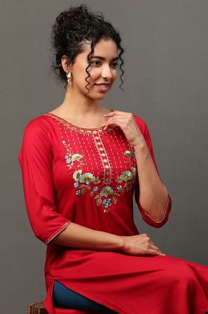 Ladies Cotton Collar Neck Ethnic Kurti, Size: M, L & XL at Rs 140 in Delhi