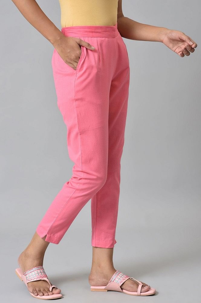 Buy Pink Trousers & Pants for Women by ONLY Online | Ajio.com