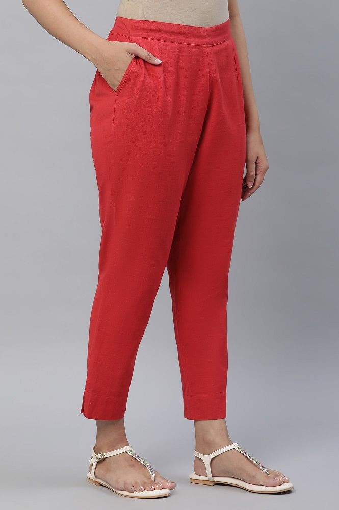 Women's Elastic Waist Side Pocket Sports Pants Solid Color - Temu