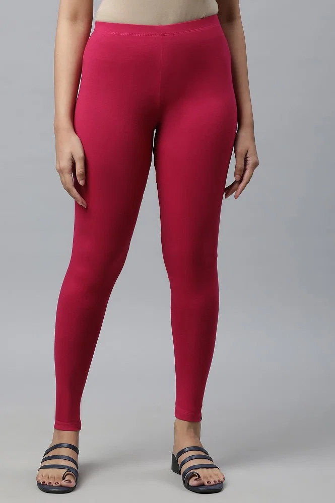 Red And Pink Cotton Ladies Leggings, Size: Small, Medium, Large at